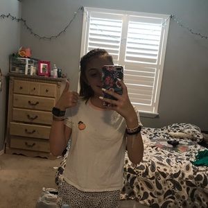 Forever 21 peach crop top